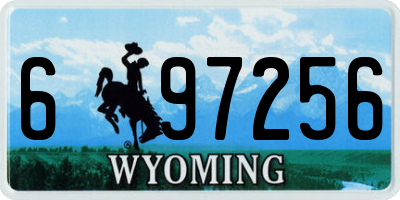 WY license plate 697256
