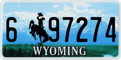 WY license plate 697274