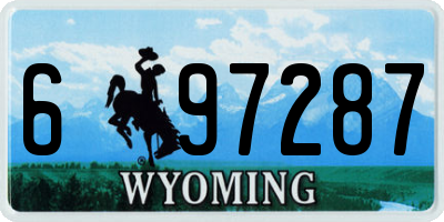 WY license plate 697287
