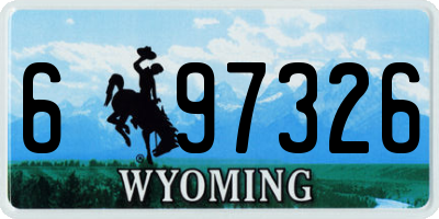 WY license plate 697326