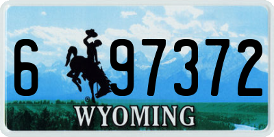WY license plate 697372
