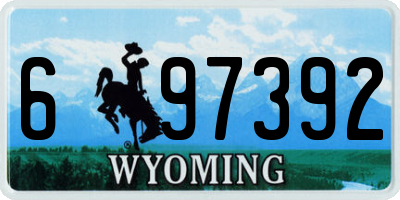 WY license plate 697392