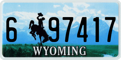 WY license plate 697417