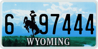 WY license plate 697444