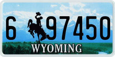 WY license plate 697450