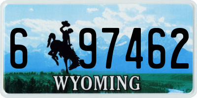 WY license plate 697462