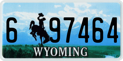 WY license plate 697464