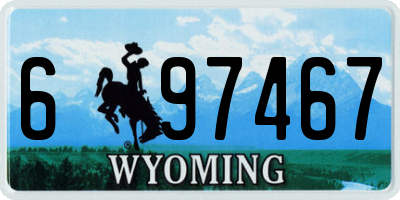 WY license plate 697467