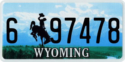 WY license plate 697478