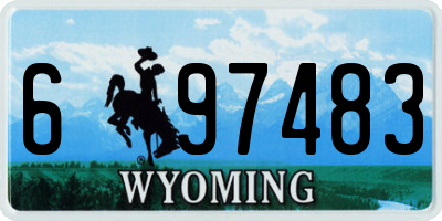WY license plate 697483