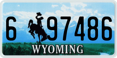 WY license plate 697486