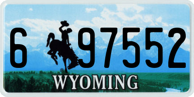 WY license plate 697552