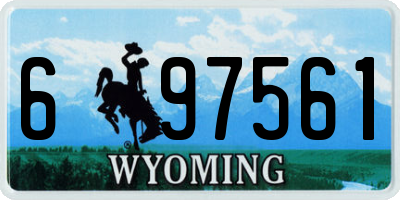 WY license plate 697561