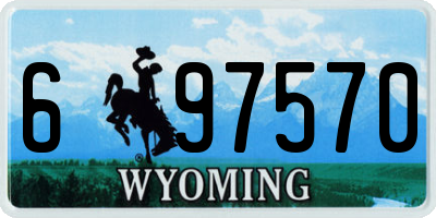 WY license plate 697570