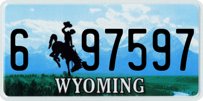 WY license plate 697597