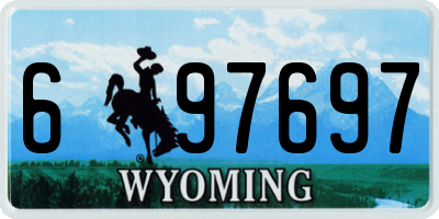 WY license plate 697697