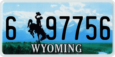 WY license plate 697756