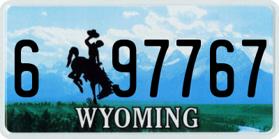 WY license plate 697767