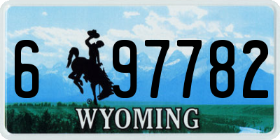 WY license plate 697782
