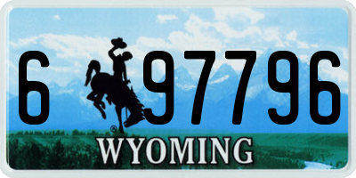 WY license plate 697796