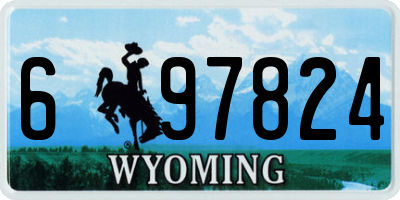 WY license plate 697824