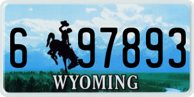 WY license plate 697893