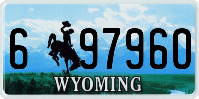 WY license plate 697960