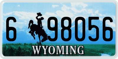 WY license plate 698056