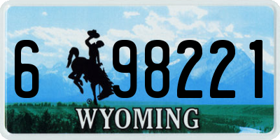 WY license plate 698221