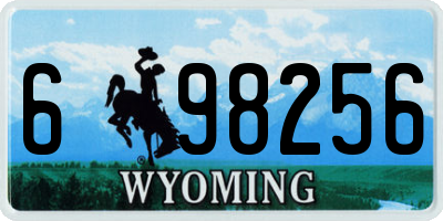 WY license plate 698256