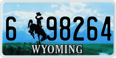 WY license plate 698264