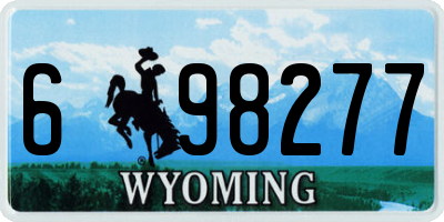 WY license plate 698277