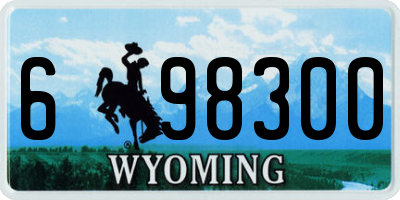 WY license plate 698300