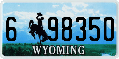 WY license plate 698350