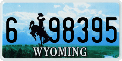 WY license plate 698395