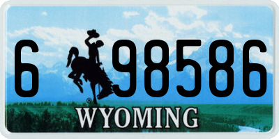 WY license plate 698586