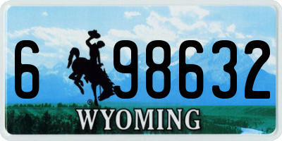 WY license plate 698632