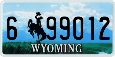 WY license plate 699012