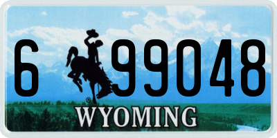 WY license plate 699048