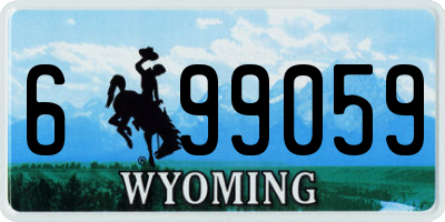WY license plate 699059