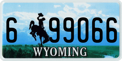 WY license plate 699066