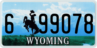 WY license plate 699078