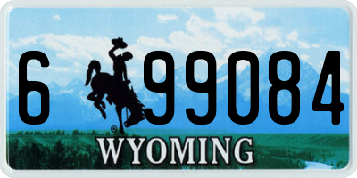 WY license plate 699084