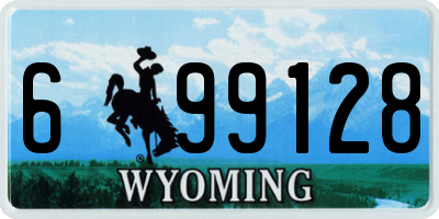 WY license plate 699128