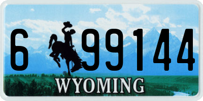 WY license plate 699144