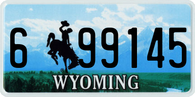WY license plate 699145