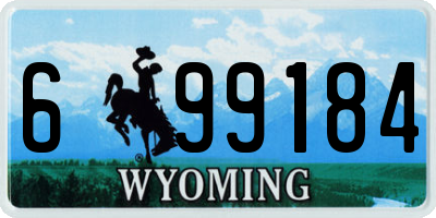 WY license plate 699184