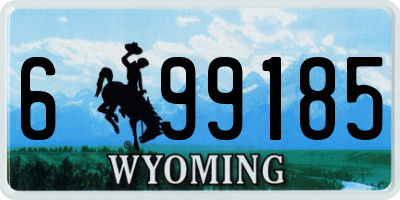 WY license plate 699185