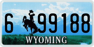 WY license plate 699188