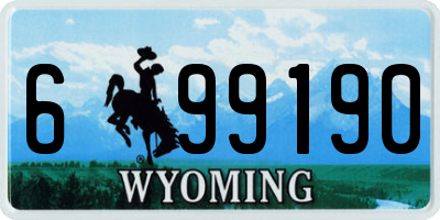 WY license plate 699190
